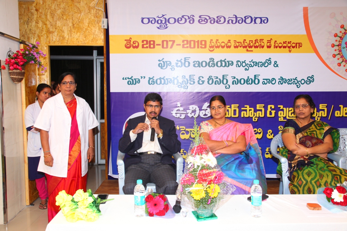 Dr. Adinarayana rao educating public on hepatitis.